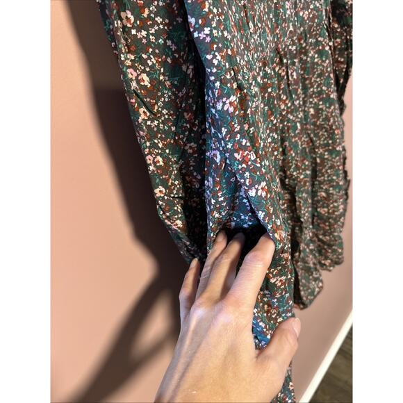 Matilda Jane Fabulous Floral Dress Rayon Fall Long Sleeve Tiered Oversized Small - Picture 6 of 9